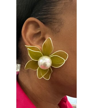 FLOURISH ME EARRINGS - GREEN