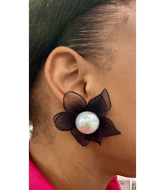 FLOURISH ME EARRINGS - BLACK