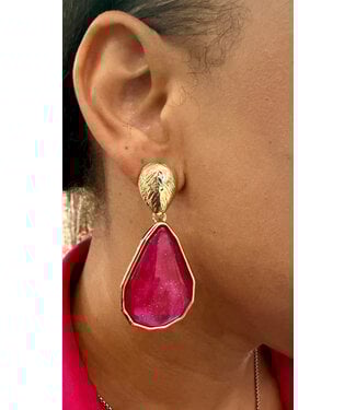 GIVING ENERGY EARRINGS - FUCHSIA