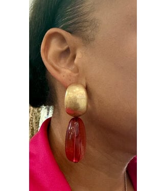 BRING ATTENTION EARRINGS - RED