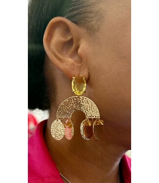 HERE FOR FUN EARRINGS - YELLOW