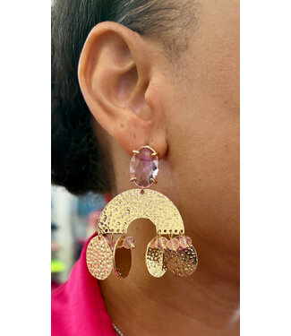 HERE FOR FUN EARRINGS - PINK