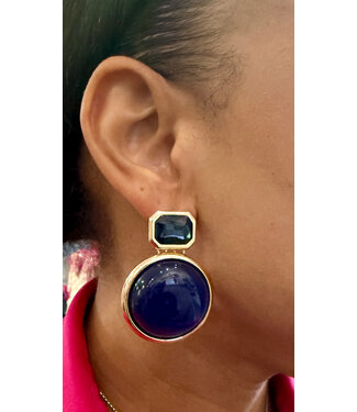 MISSED ONE EARRINGS - NAVY