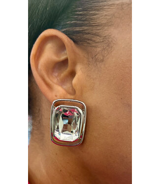 SQUARE UP EARRINGS - SILVER