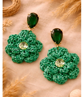 DELICATE AS A FLOWER EARRINGS - TURQUOISE