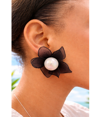 FLOURISH ME EARRINGS - BLACK