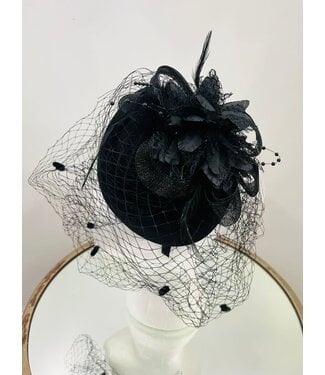 Old Hollywood Fascinator - Black