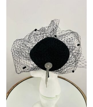 Royal Bindi Fascinator - Black