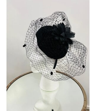Noir Royale Fascinator - Black