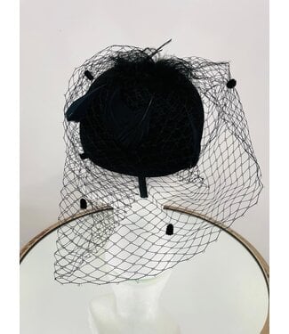 Feathered Eclipse Fascinator - Black