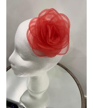 A Rose For You Rosette Fascinator & Corsage - Coral