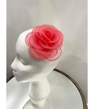 A Rose For You Rosette Fascinator & Corsage - Light Coral