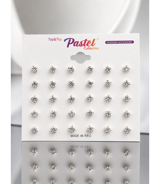 ICY BABY 15 PAIR EARRING SET - SILVER