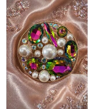Never The Less Brooch - Green Iridescent