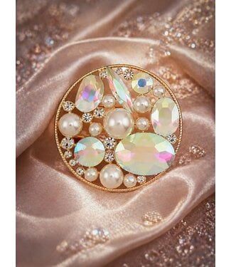 Never The Less Brooch - Gold Iridescent