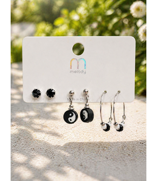 Swim Under 3 Pair Earring Set