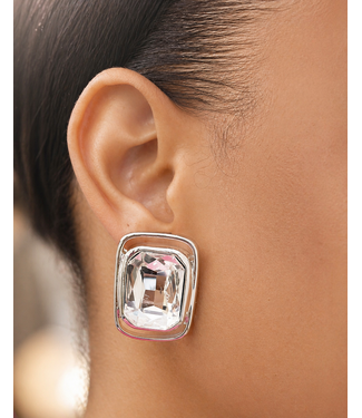 SQUARE UP EARRINGS - SILVER