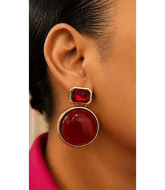 MISSED ONE EARRINGS - BURGUNDY