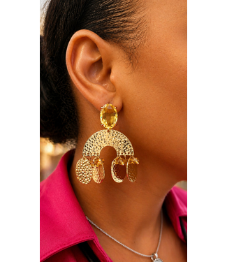 HERE FOR FUN EARRINGS - YELLOW
