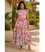 PLUS Abstract Canvas Midi Dress