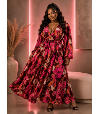 PLUS CHANGING OF THE SEASONS MAXI DRESS