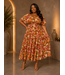 PLUS BLOOMING HARVEST MIDI DRESS