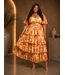 PLUS AUTUMN LEAVES MAXI DRESS