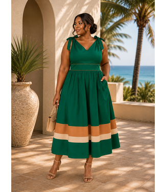 PLUS BORDER LINE DRESS