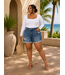 PLUS GIVE IT A GO DENIM SHORTS