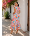 Abstract Canvas Midi Dress