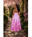 Sweet Bubblegum Petals Midi Dress