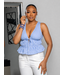 Picnic Date Striped Top - Blue