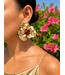 BIGGER BLOOM EARRINGS - BURGUNDY