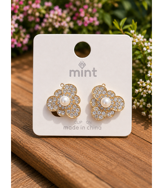 PLACE SET CLIP ON KNOB EARRINGS - GOLD