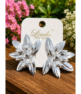 PEEL BACK CLIP ON EARRINGS - SILVER