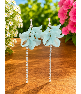 Petals Of Love Earrings - Mint