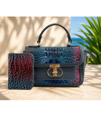 Safari Moments Handbag & Wallet Set - Blue