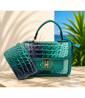 Safari Moments Handbag & Wallet Set - Turquoise