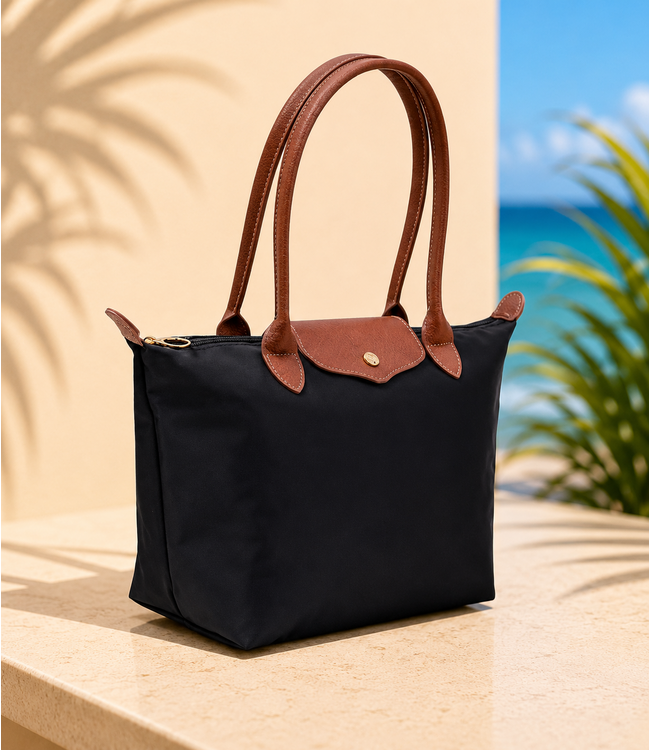 Places To Be Nylon Handbag - Black