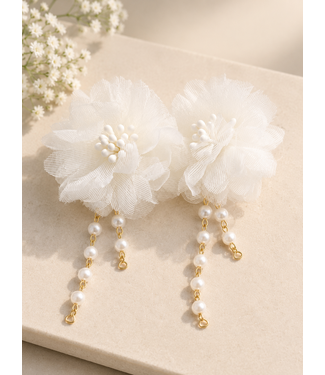 FLUFF IT UP EARRINGS - IVORY