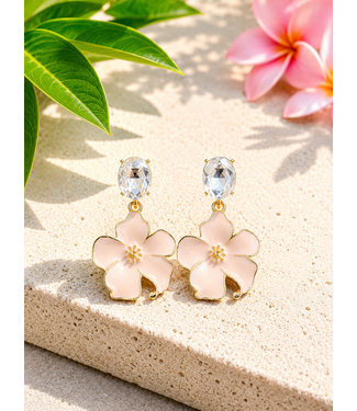 SPRING FEEL EARRINGS - PEACH