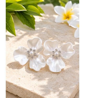 Fresh Beginnings Flower Earrings - Silver