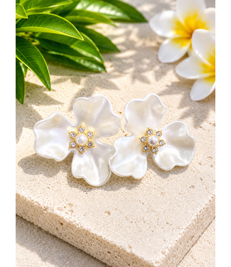 Fresh Beginnings Flower Earrings - Gold