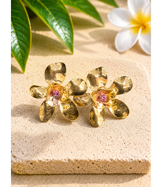 POPPING PETALS EARRINGS - PINK