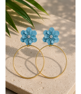 Spring Time Hoops - Aqua