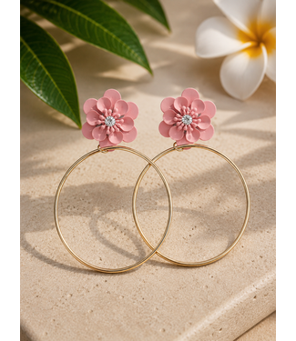Spring Time Hoops - Light Pink