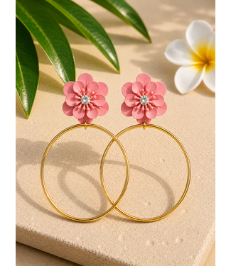 Spring Time Hoops - Pink