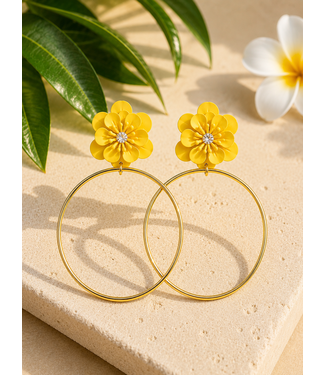 Spring Time Hoops - Yellow