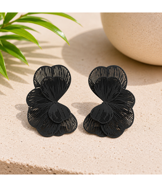 FANFARE EARRINGS - BLACK