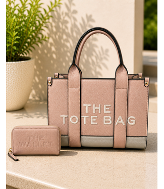THE TOTE BAG 2PC SET - Mauve